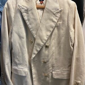 Women’s Cream Double-Breasted Blazer